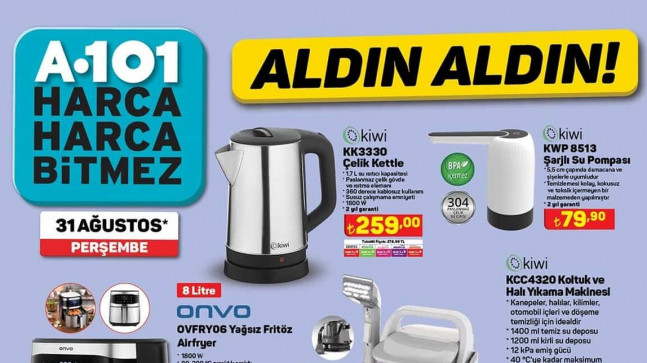 A101 31 AĞUSTOS 2023 KATALOĞU