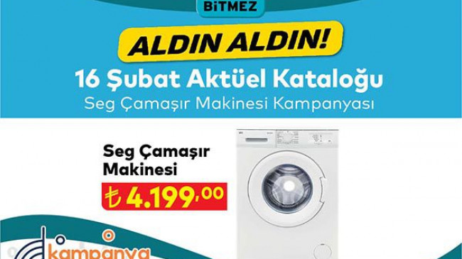 A101 SEG çamaşır makinesi kampanyası