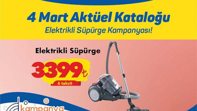 Şok market elektrikli süpürge kampanyası