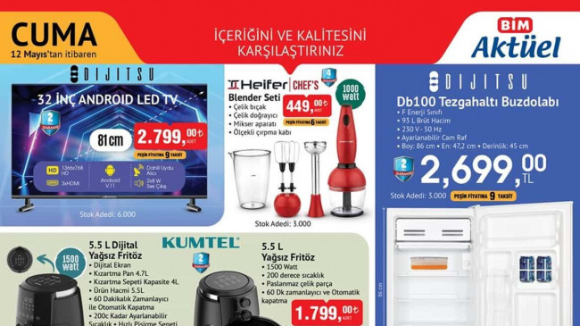 BİM 12 MAYIS 2023 KATALOĞU