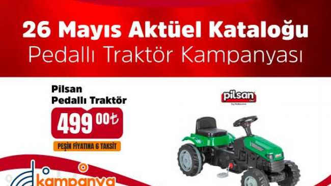 Bim’de pedallı oyuncak traktör kampanyası