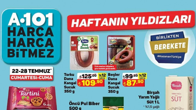 A101 22 TEMMUZ 2023 KATALOĞU