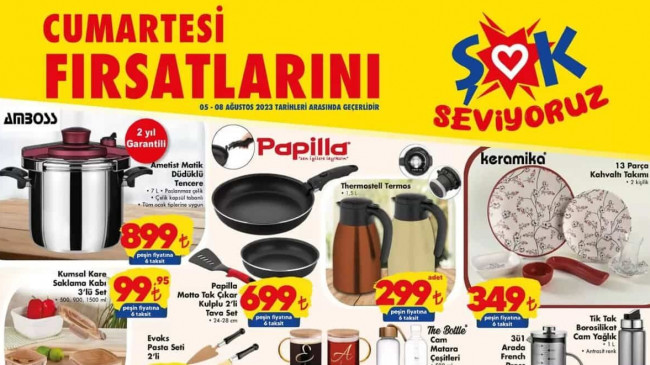 ŞOK 5 AĞUSTOS 2023 KATALOĞU