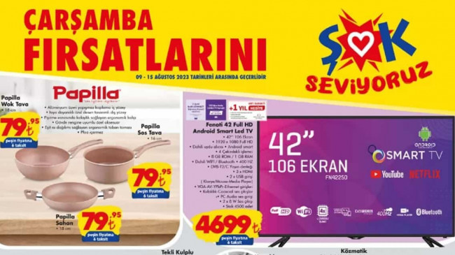ŞOK 9 AĞUSTOS 2023 KATALOĞU