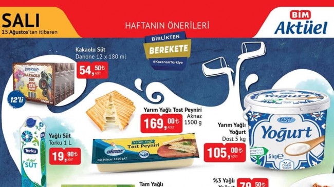 BİM 15 AĞUSTOS 2023 KATALOĞU