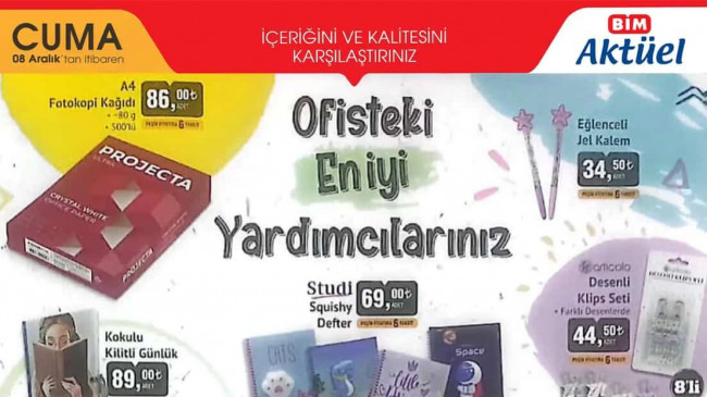 BİM 8 ARALIK 2023 KATALOĞU